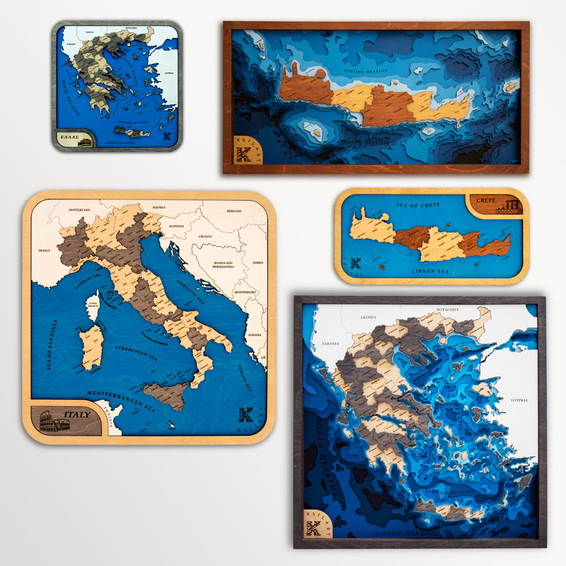 All Country Wooden Maps Menu