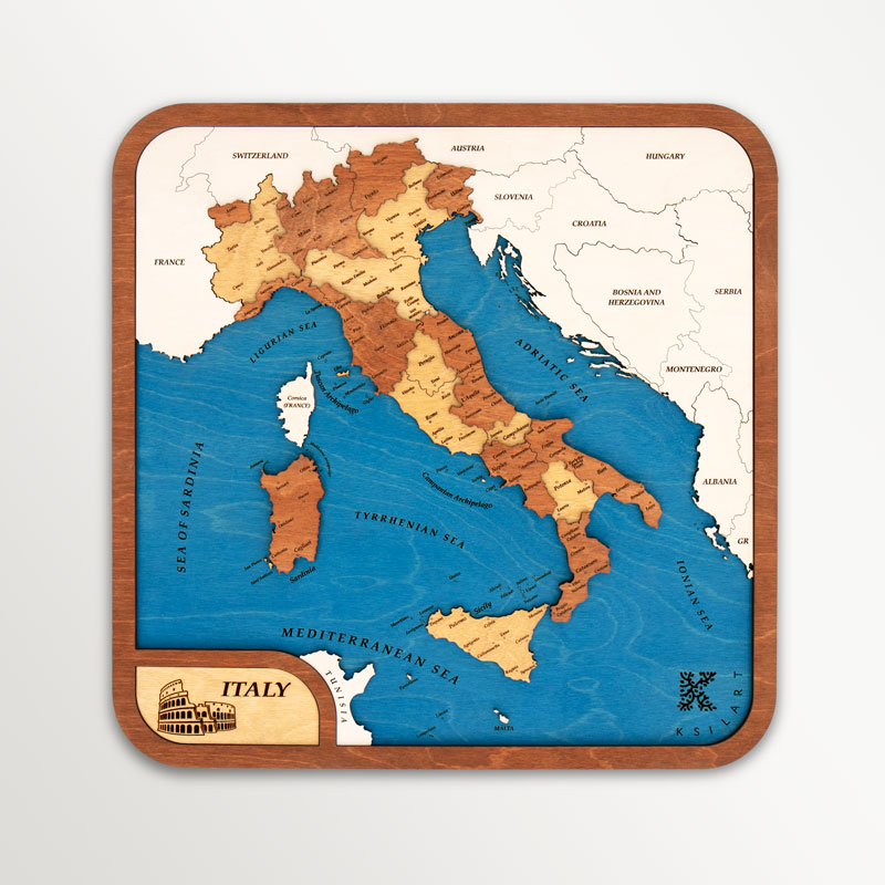 Italian Wooden Maps Menu
