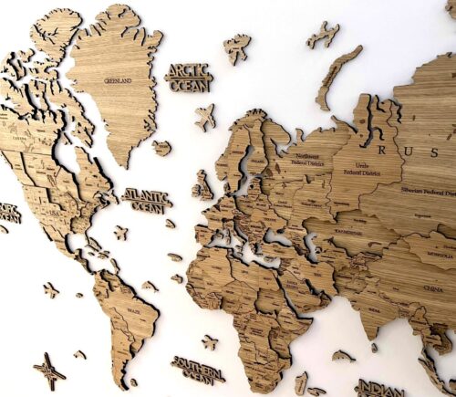 3D Weltkarte aus Holz "Natural Oak Veneered Edition" photo review