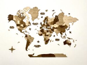 3D Ξύλινος Παγκόσμιος Χάρτης "Walnut" photo review