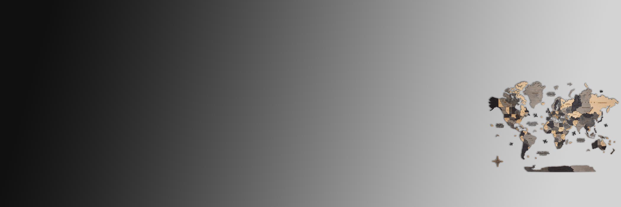 Banner - Ξύλινοι παγκόσμιοι χάρτες Classic Collection