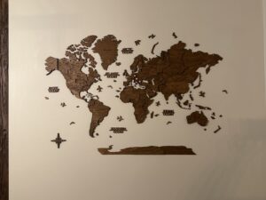 3D Ξύλινος Παγκόσμιος Χάρτης "Walnut Monochrome" photo review