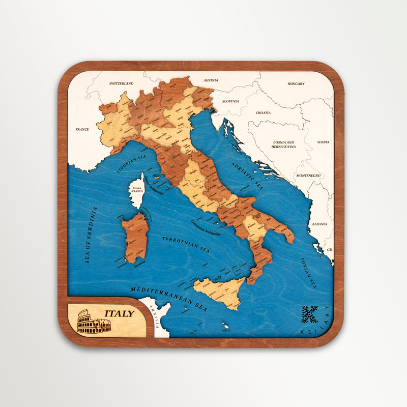 Μενού για πρότυπους χάρτες της Ιταλίας