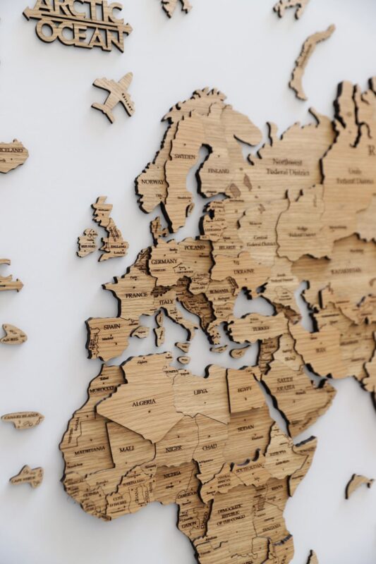 3D Ξύλινος Παγκόσμιος Χάρτης "Natural Oak Veneered Edition" photo review