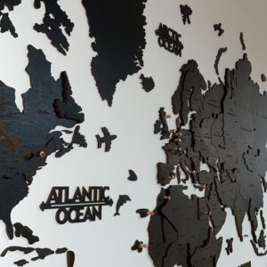 3D Wooden World Map "Obsidian" photo review