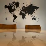 3D Wooden World Map "Obsidian" photo review